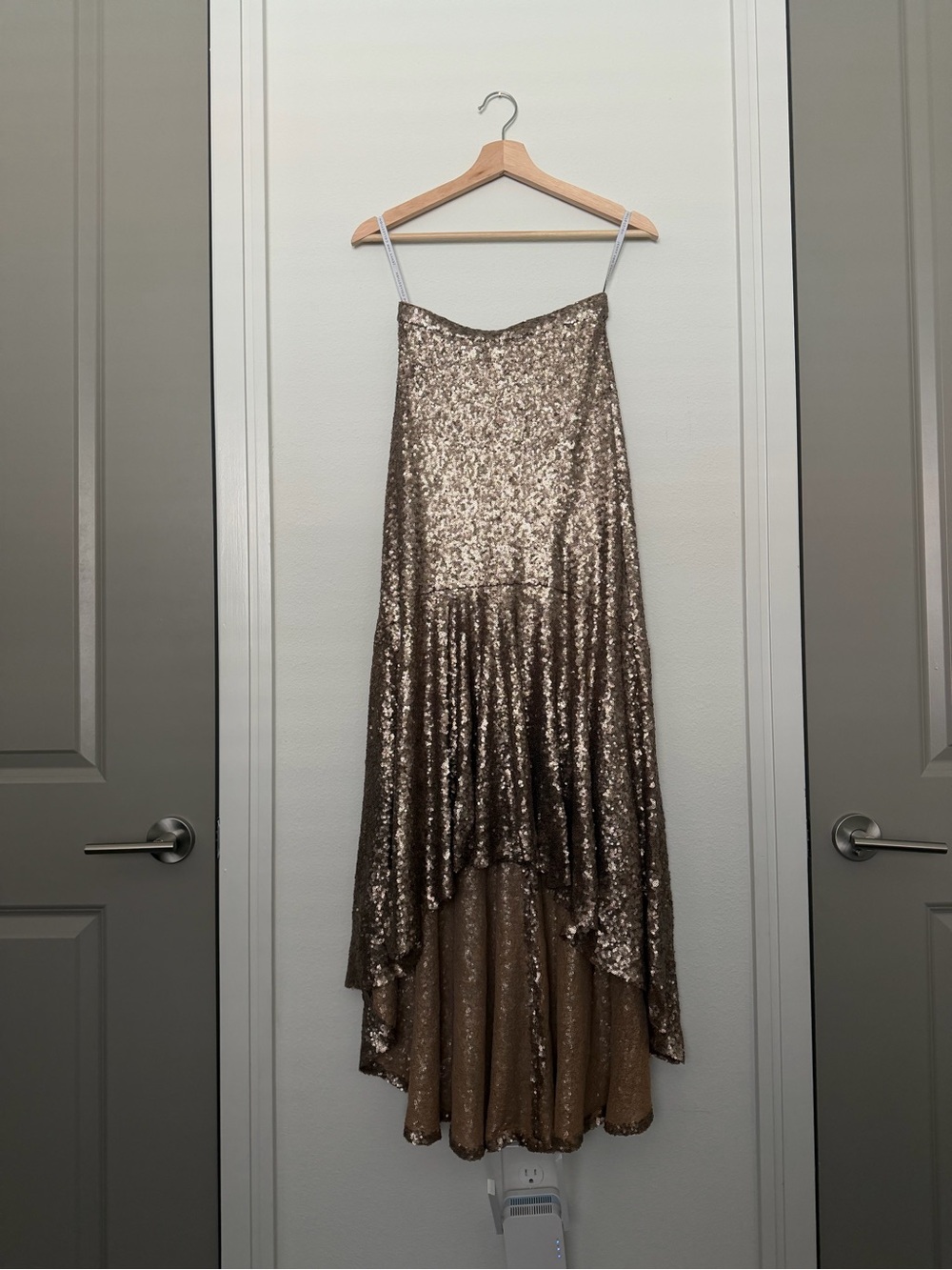 JENNY YOO • BHLDN • high low sequin cosmos skirt